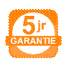 5 jaar garantie